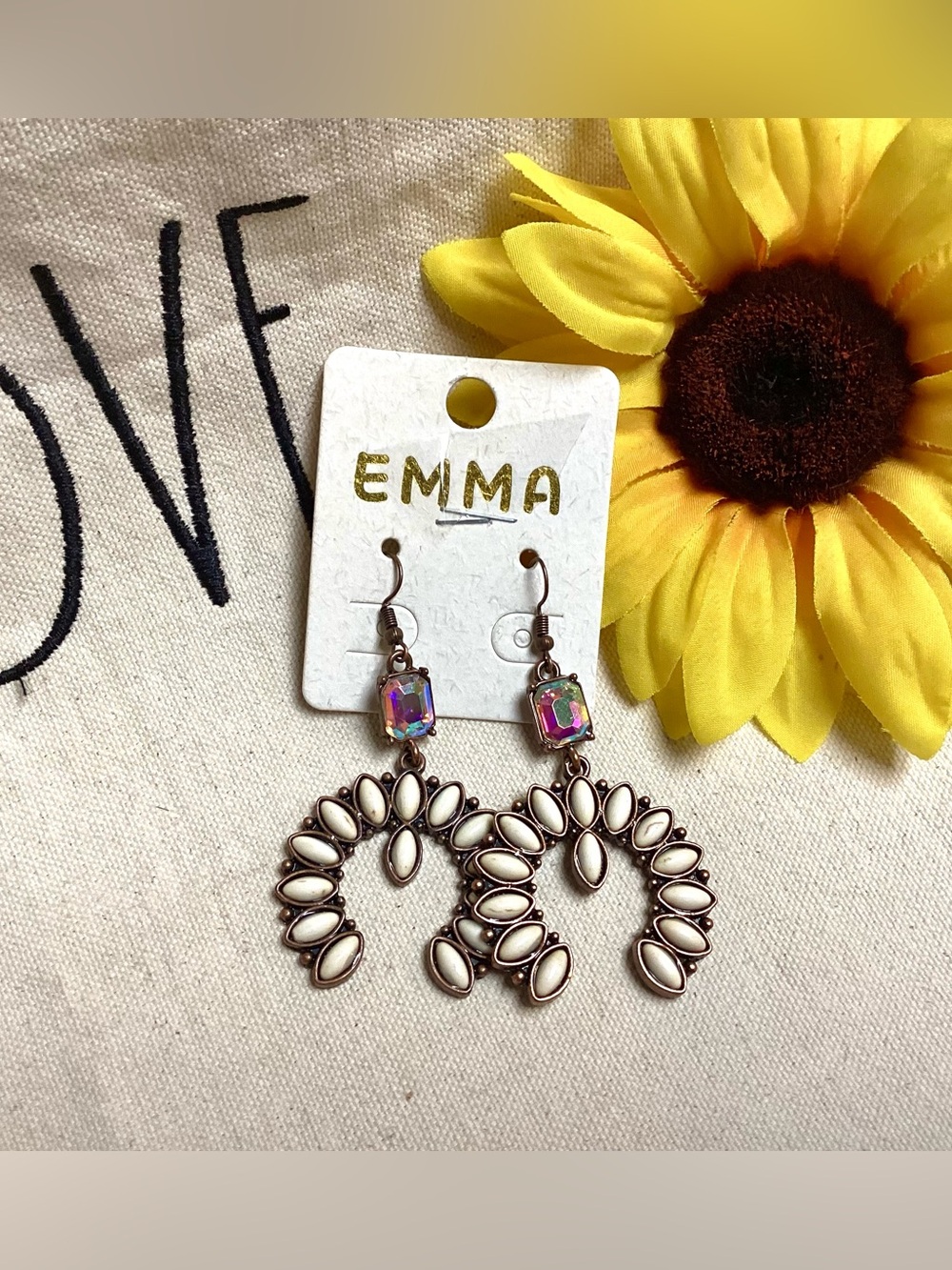 Ivory Western Earrings
